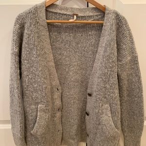 Free People Gray Cardigan